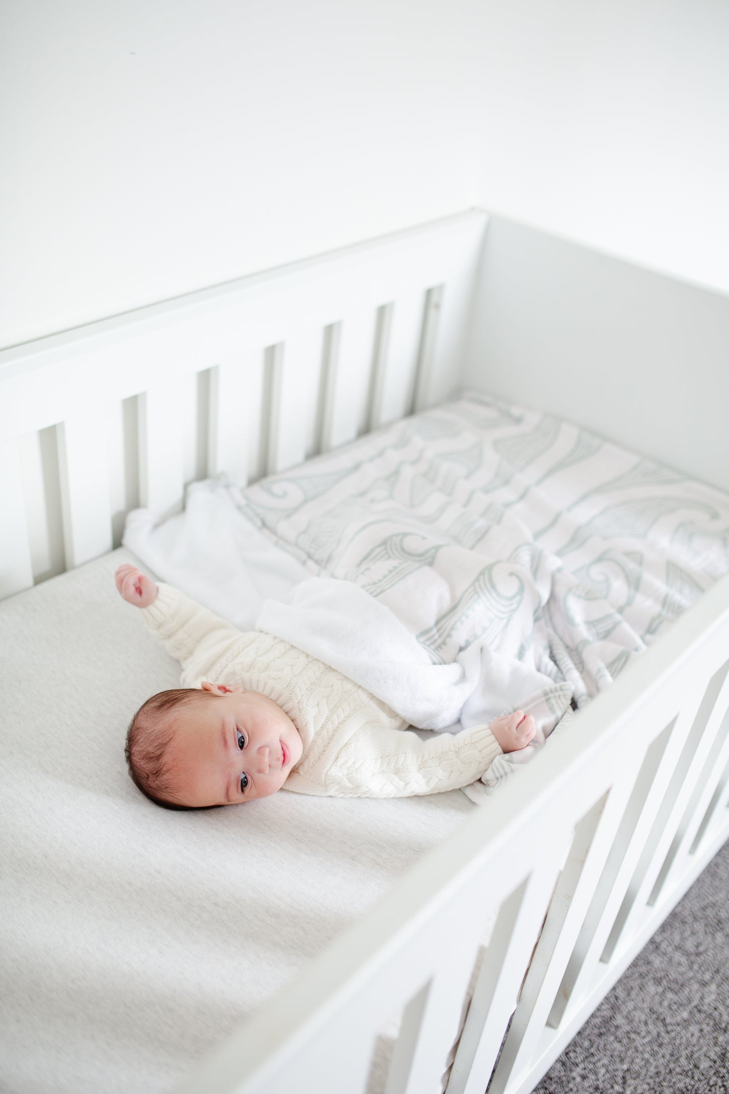 Cot Size Minky Paraikete - Kākāriki