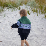 Tamariki Tāniko 1/4 Zip - Kākāriki