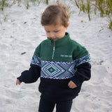 Tamariki Tāniko 1/4 Zip - Kākāriki