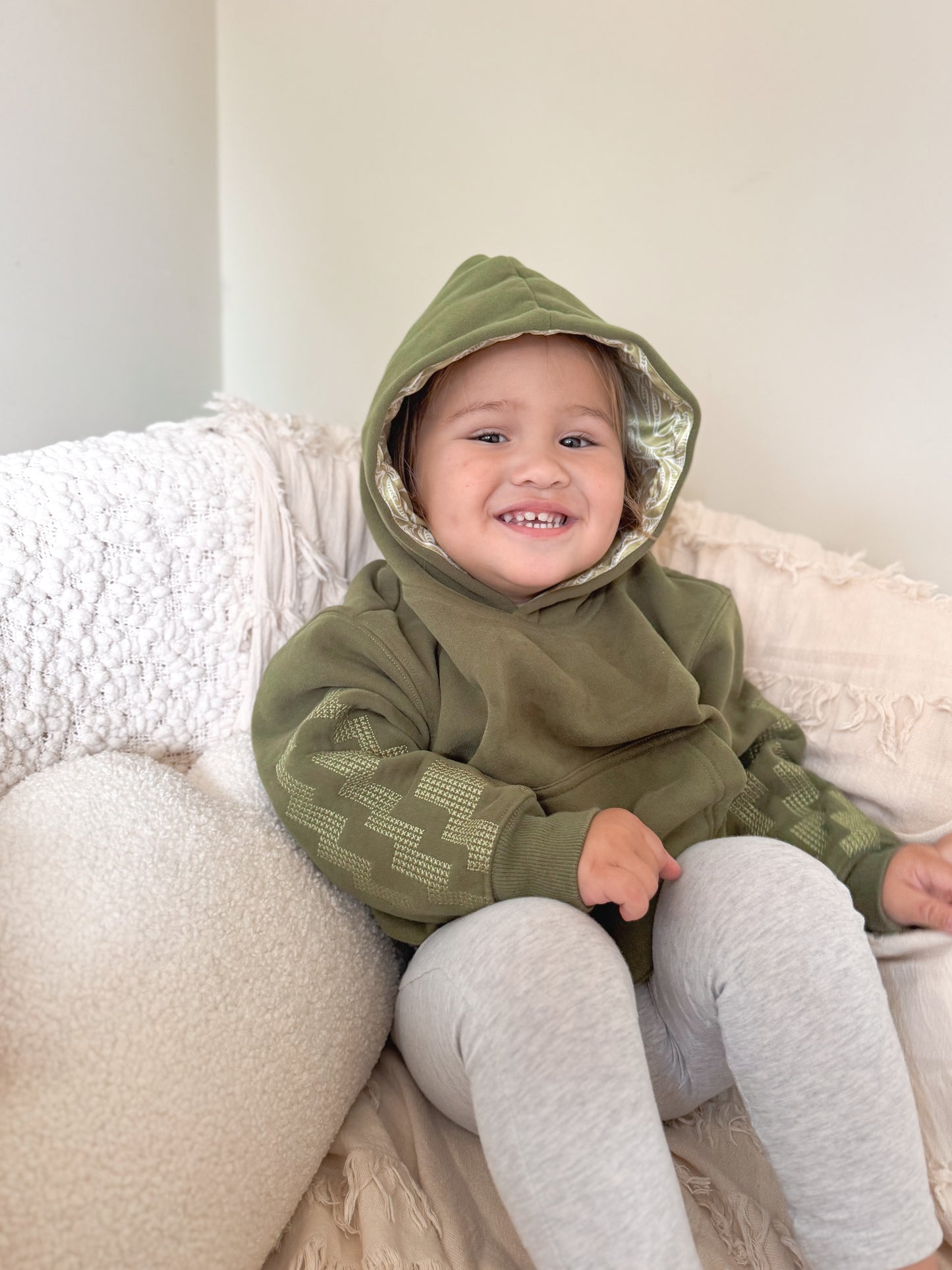 Tamariki Poutama Hoodie - Pounamu Green