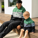 Tamariki Tāniko 1/4 Zip - Kākāriki