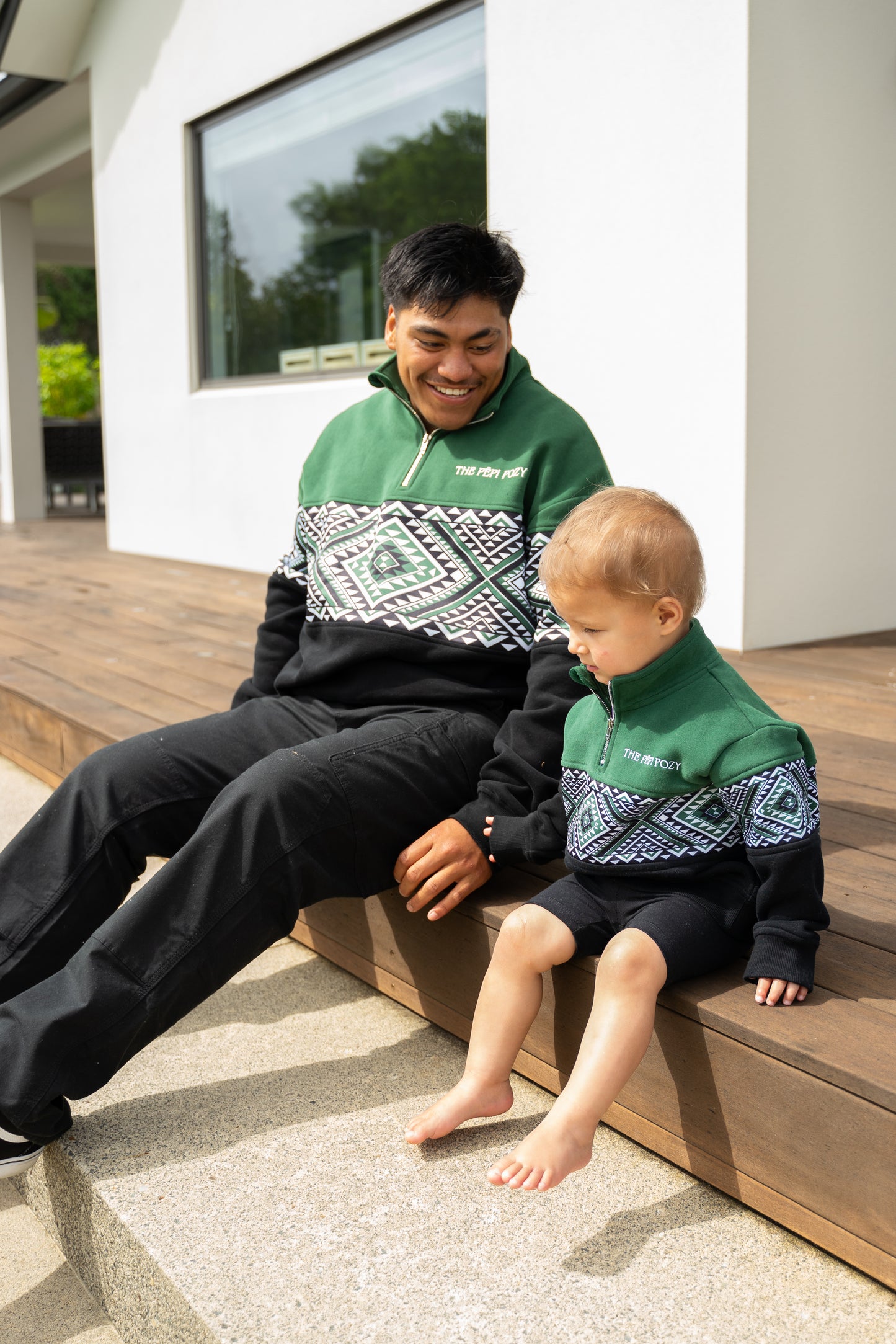 Kākāriki Quarter Zips - Tamariki