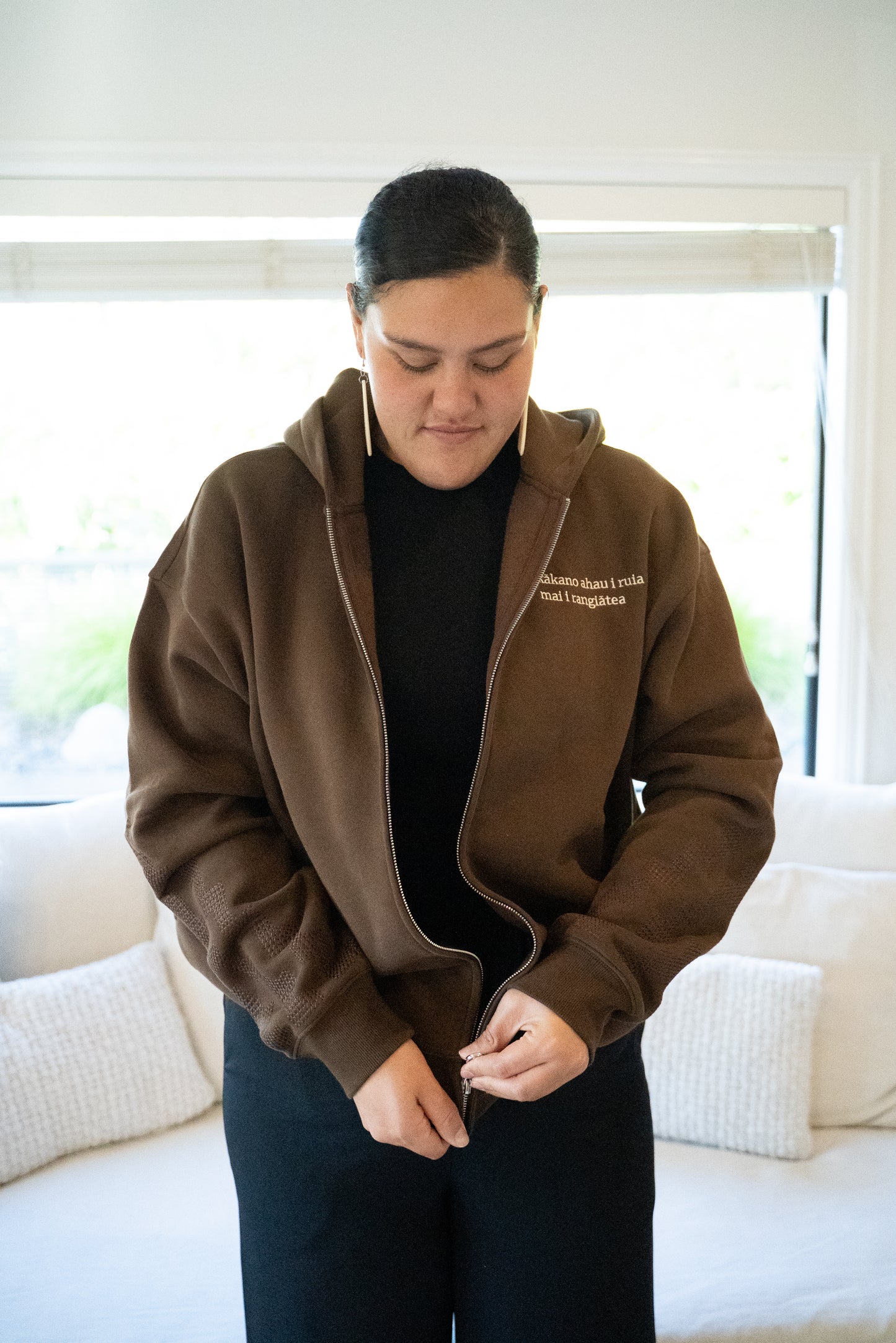 Whakapapa Zip Up Hoodie - Adults